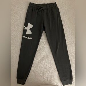 Boys Dark Grey Under Armour Sweat Pants